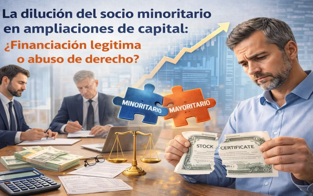 La dilución del socio minoritario en ampliaciones de capital: ¿Financiación legítima o abuso de derecho?